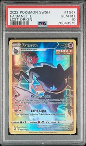 Pokemon Lost Origin Banette TG07/TG30 Trainer Gallery Holo Foil PSA 10 - Picture 1 of 2