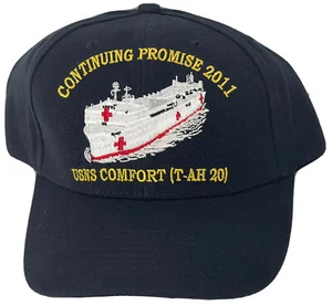 2011 USNS COMFORT T-AH 20 OPERATION CONTINUING PROMISE BASEBALL CAP HAT NEW NWOT - Picture 1 of 6