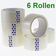 6 Rollen Klebeband Transparent 66m Packband Paketband Paketklebeband Klar stark