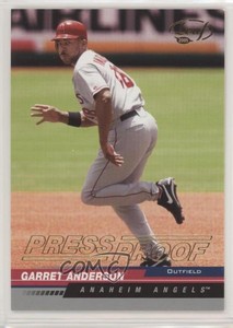 2005 Leaf Gold Press Proof /25 Garret Anderson #6