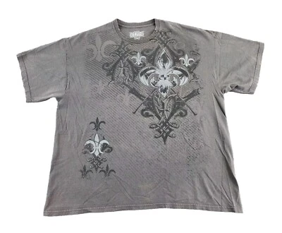 Camisa DE COLECCIÓN MMA Elite Para Hombres 2XL Flor de Lis Grunge Gótica Y2K Ciber Adulto A36 Foto 1 de 4