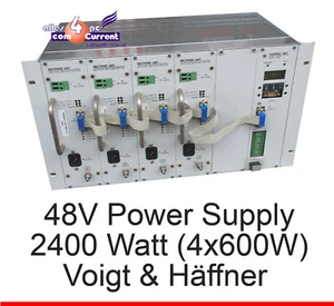 48 VOLT 2400 WATT 4x 600W NETZTEIL POWER SUPPLY VOIGT UND HÄFFNER DSLAM VuH USV - Bild 1 von 1