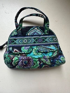 Vera Bradley Mini Purse Blue Rhapsody Floral 6.5"x5.25 Cotton Quilted Cute - Picture 1 of 7
