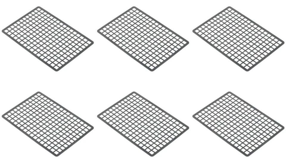 6x Alfombrilla protectora de drenaje para fregadero de cocina de plástico Addis limpia - plateada Foto 1 de 1