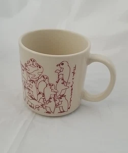 Vintage Taylor Ng Naughty Red Penguins Mug Coffee Cup Orgy 1984 Animates - Picture 1 of 6