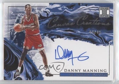 2019-20 Panini Impeccable Canvas Creations /49 Danny Manning #CC-DMG Auto - Image 1 of 2