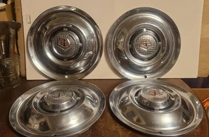 1955 DODGE CORONET MEADOWBROOK ROYAL HUBCAPS WHEEL COVERS MOPAR lot of 4 - Picture 1 of 6