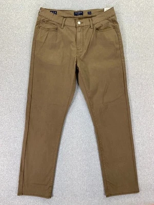 Lucky Brand 410 Athletic Slim Fit Pants Men 34x32 Brown Stretch Preppy Comfort - Image 1 of 4