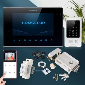 HOMSECUR 7" WIFI Video Home Doorphone Intercom Electric Lock with Keys Included - Picture 1 of 10