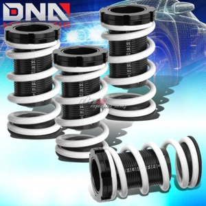 WHITE ADJUSTABLE 1-4" BLACK PERCH SUSPENSION COILOVER SPRING FOR 88-00 EG EK DC - Picture 1 of 5