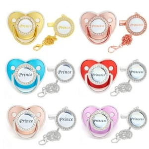 Bling Baby Pacifier Rhinestone Dummy Baby Shower Gift Silicone Infant Nipple - Picture 1 of 38
