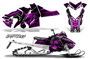 Snowmobile Graphics Decal Sticker For Polaris Axys Pro RMK/SKS 15-20 NGHTWLF PNK - Imagen 1 de 2