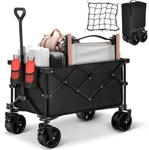 YITAHOME Collapsible Heavy Duty Foldable Wagon, 183L Capacity. Big Wheel - Picture 1 of 8