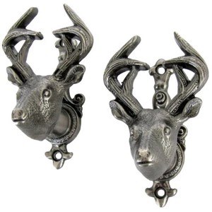 Buck Deer Montaje en Pared Ganchos para Armas Pistola Rifle Soporte Bowie Cuchillo Espada Colgador Set - Imagen 1 de 1