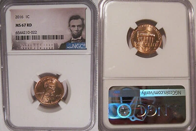 2016 P Lincoln SHIELD Cent 1c NGC MS 67 RD Lincoln Label - Image 1 of 2