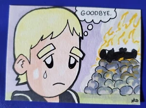 LUKE star wars VADER ARMOR sketch card art OHLENDORF aceo SADLITTLES not topps - Picture 1 of 4
