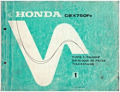 Catálogo Piezas de Repuesto - Piezas Catalogue - Honda CBX750Fe Código 13MJ0E21 - Imagen 1 de 2