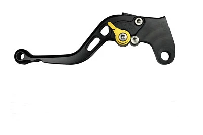 1 x black short motorcycle clutch lever gold for honda cbr1100xx blackbird 97-07 - Image 1 of 4