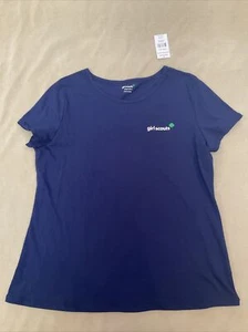 Camisa Girl Scouts XL Mujer Azul Corazón Nueva Con Etiquetas - Imagen 1 de 5