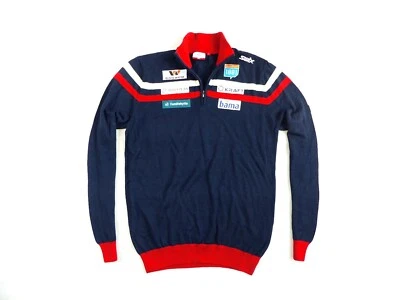 MENS BLUE SWIX TEAM NORGE CROSS COUNTRY SWEATER STRETCH HALF ZIP SKIING SIZE:L - Image 1 of 4