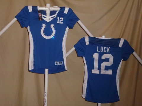 Andrew Luck INDIANAPOLIS COLTS Fashion JERSEY/Shirt MAJESTIC Womens Medium NWT Cover