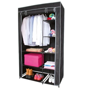 Urban Living Falt-Kleiderschrank Garderobe 8 Regale Kleiderstange Kleiderständer - Bild 1 von 4