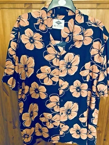 Hawaiian Peach Shirt XXXL By Union Works - Picture 1 of 4
