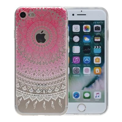Apple IPHONE 7 Custodia Cover per Cellulare Protettiva Henna Astuccio Fucsia - Immagine 1 di 4