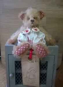 Hand Made Mohair Bear Made In England 🏴Ooak - Picture 1 of 2