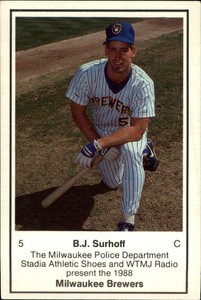 1988  Brewers Police #5 B.J. Surhoff