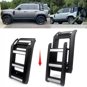 FOR LAND ROVER DEFENDER L663 90 110 SIDE DEPLOYABLE FOLDING ROOF LADDER 2020+ - Picture 1 of 15