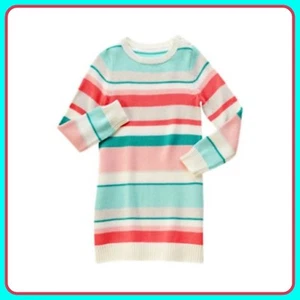 NWT Gymboree Meadow Walk Multi Striped Sweater Dress Size 6 7 Girls - Picture 1 of 2