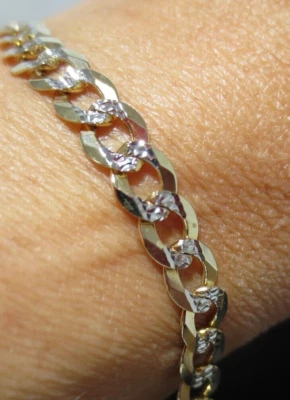 10K 2TONE MIAMI CUBAN CURB LINK CHAIN 9" LONG 5.75 MM WIDE  7.21 grams (AI-1819) - Image 1 of 4