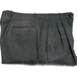 Hardy Amies Mens Dress Pants, Wool Gray - Picture 1 of 10