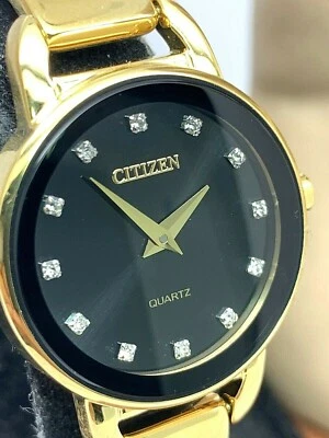 Reloj Citizen Mujer EZ6372-69E Cuarzo 26mm Pequeño Esfera Negra Acero Dorado Foto 1 de 4