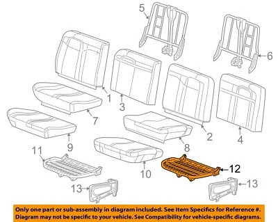 GM OEM 08-24 Express 1500 Rear Seat Components-Cushion Frame 19127767 - Image 1 of 2