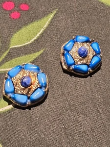 Vintage Selro Sellini Clip On Earrings - Picture 1 of 7