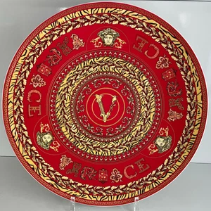 VERSACE Virtus Holiday red CHRISTMAS PLATE 13" Rosenthal New in BOX 33 cm - Picture 1 of 3