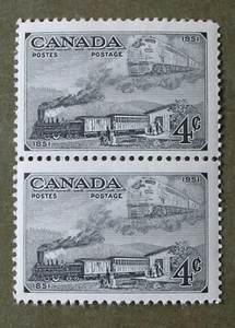 2 x Canada 4 cent stamp 1951 MNH # 311 Trains of 1851 & 1951 Centenary - Picture 1 of 1