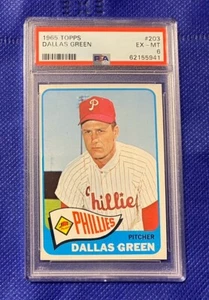 1965 Topps Baseball # 203 Dallas Green PSA 6 EX-Mint Philadelphia Phillies - Bild 1 von 2