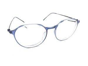 Modo 7032 GRYBL Titanium Gray Blue Round Eyeglasses Frames 48-16 132 Japan