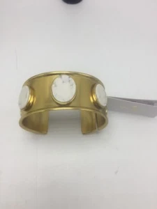 $98 Kate Spade bright & bold gold tone wide Cuff bracelet SP 50 - Picture 1 of 7