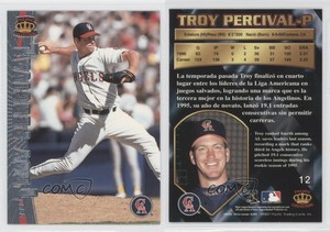 1997 Pacific Crown Collection Platinum Blue Troy Percival #12
