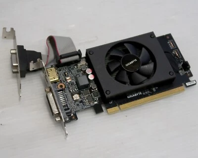 GeForce GT 710, 2GB DDR3, HDMI, VGA, DVI, GigaByte GV-N710D3-2GL, LOW PROFILE - Image 1 of 4