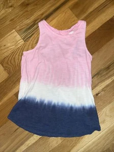 Old Navy Kid Girls  Tank Top Pink Blue Tie Dye Size L (BB2) - Picture 1 of 2