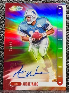 2024 Panini Absolute Football Spectrum Signatures Red - SS-AWE Andre Ware /75 - Picture 1 of 2