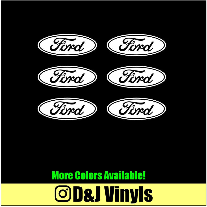 FORD 6Pk Small Logo Vinyl Decal Car Window Laptop Sticker - Image 1 of 1