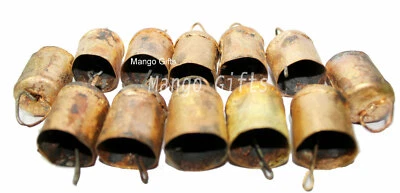 Handmade Decorative Tin Metal Bells Home Decor Vintage X Mas Wholesale 12 Pc