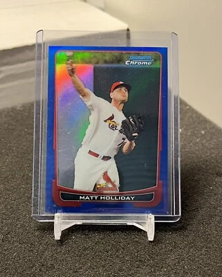 Matt Holliday 2012 Bowman Chrome 109 St. Louis Cardinals Blue Refractor 187/250 - Image 1 of 2