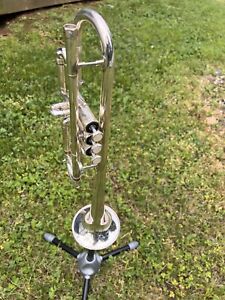 Key of C Eastman Silverplated Custom Trumpet - Read full description
